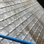 Sandblasting metal roof