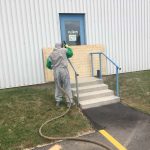 Sand and soda blasting